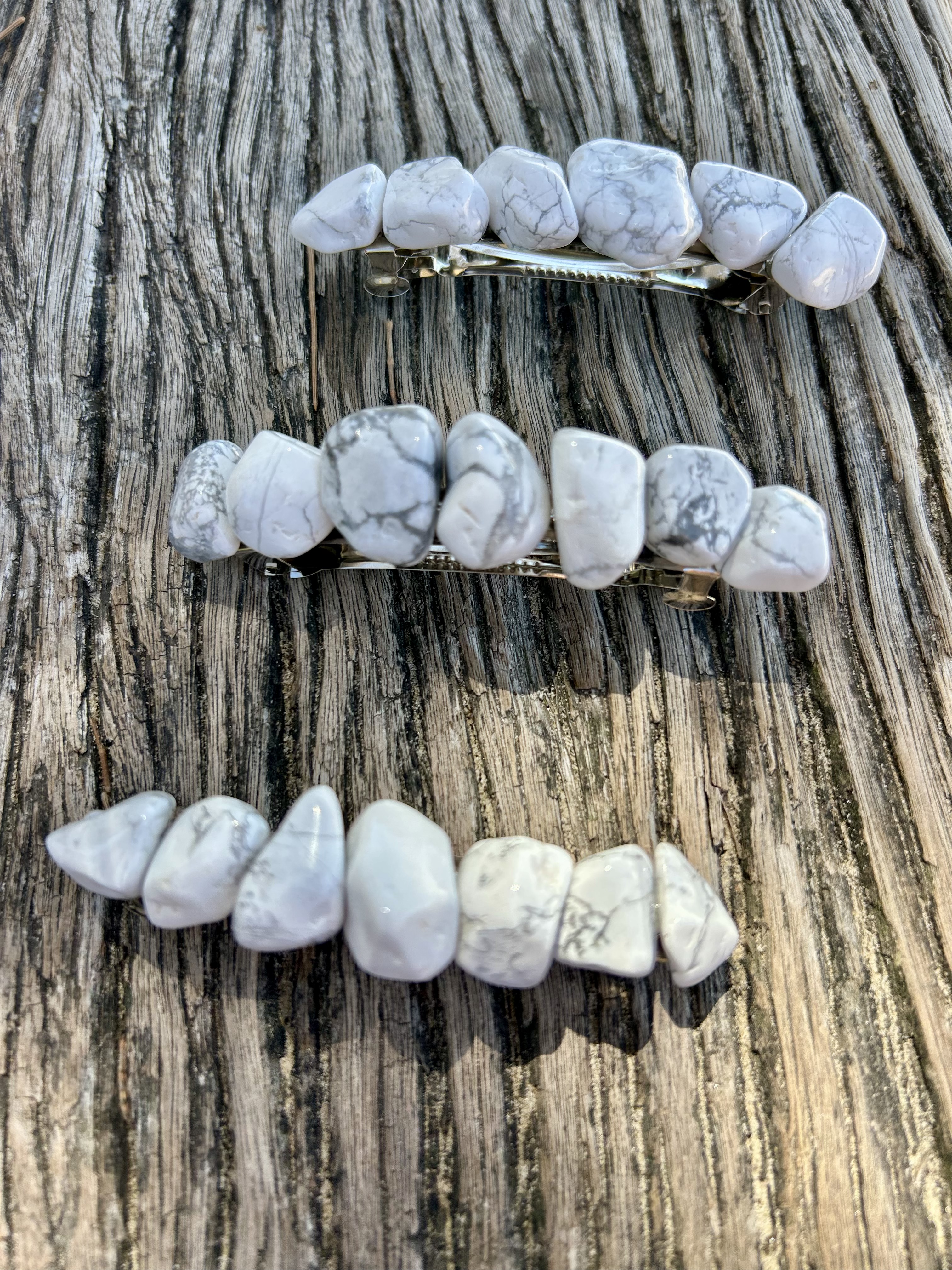 Howlite Hair Clip