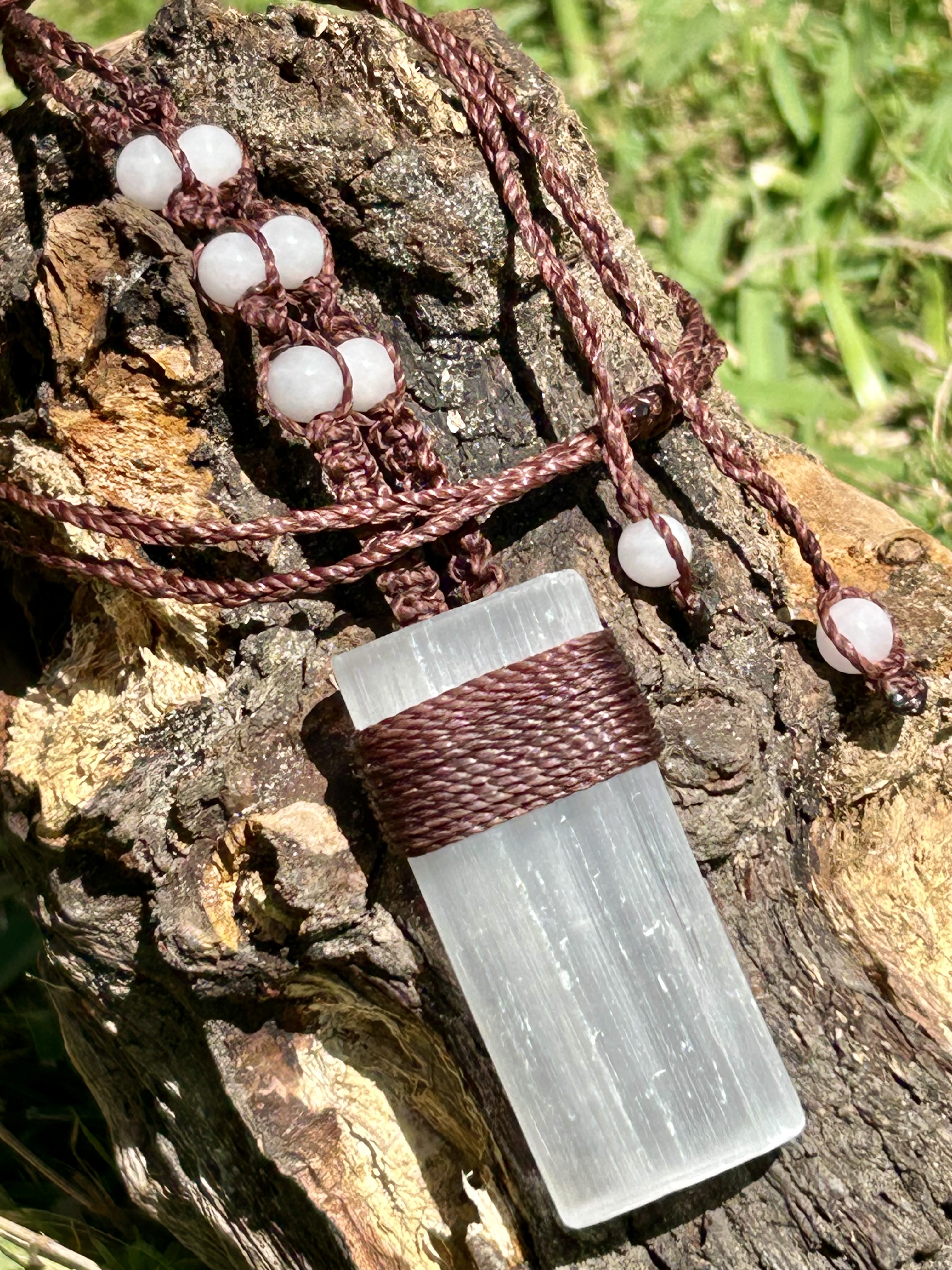 Selenite Necklace