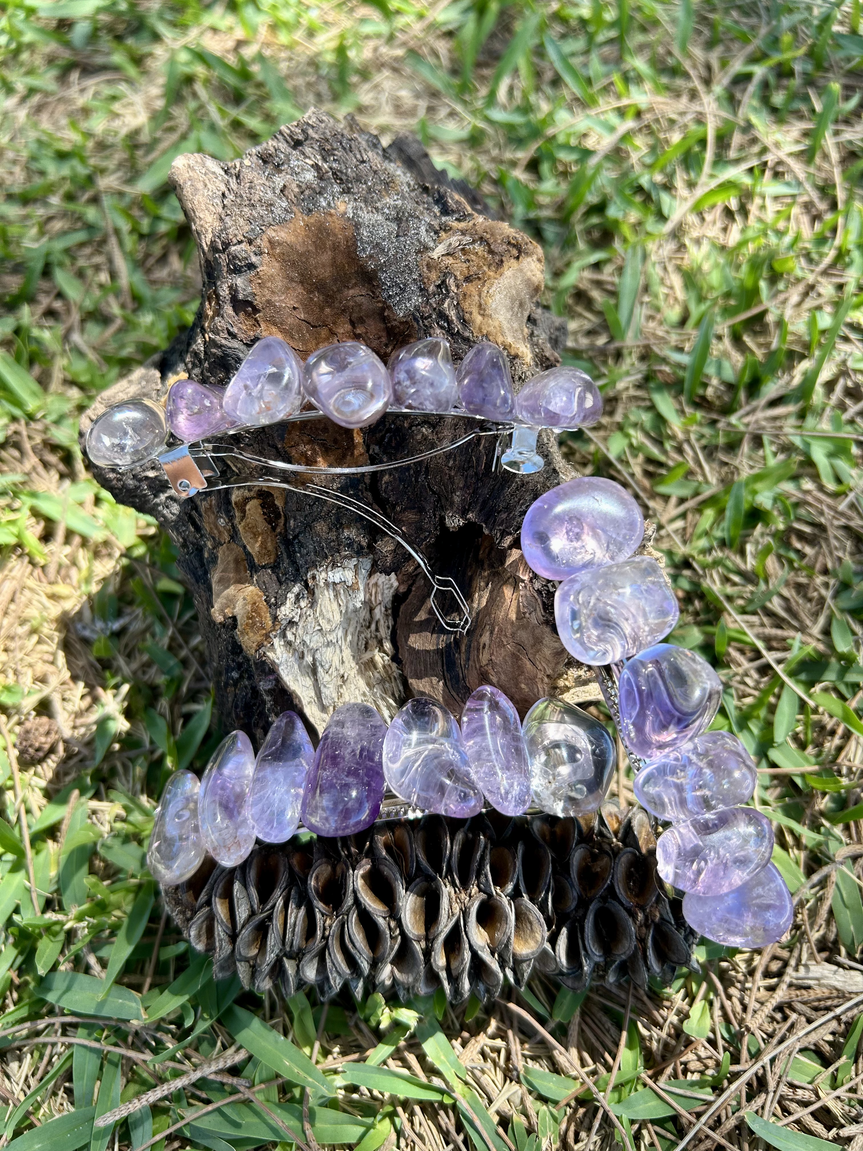 Amethyst Hair Clip