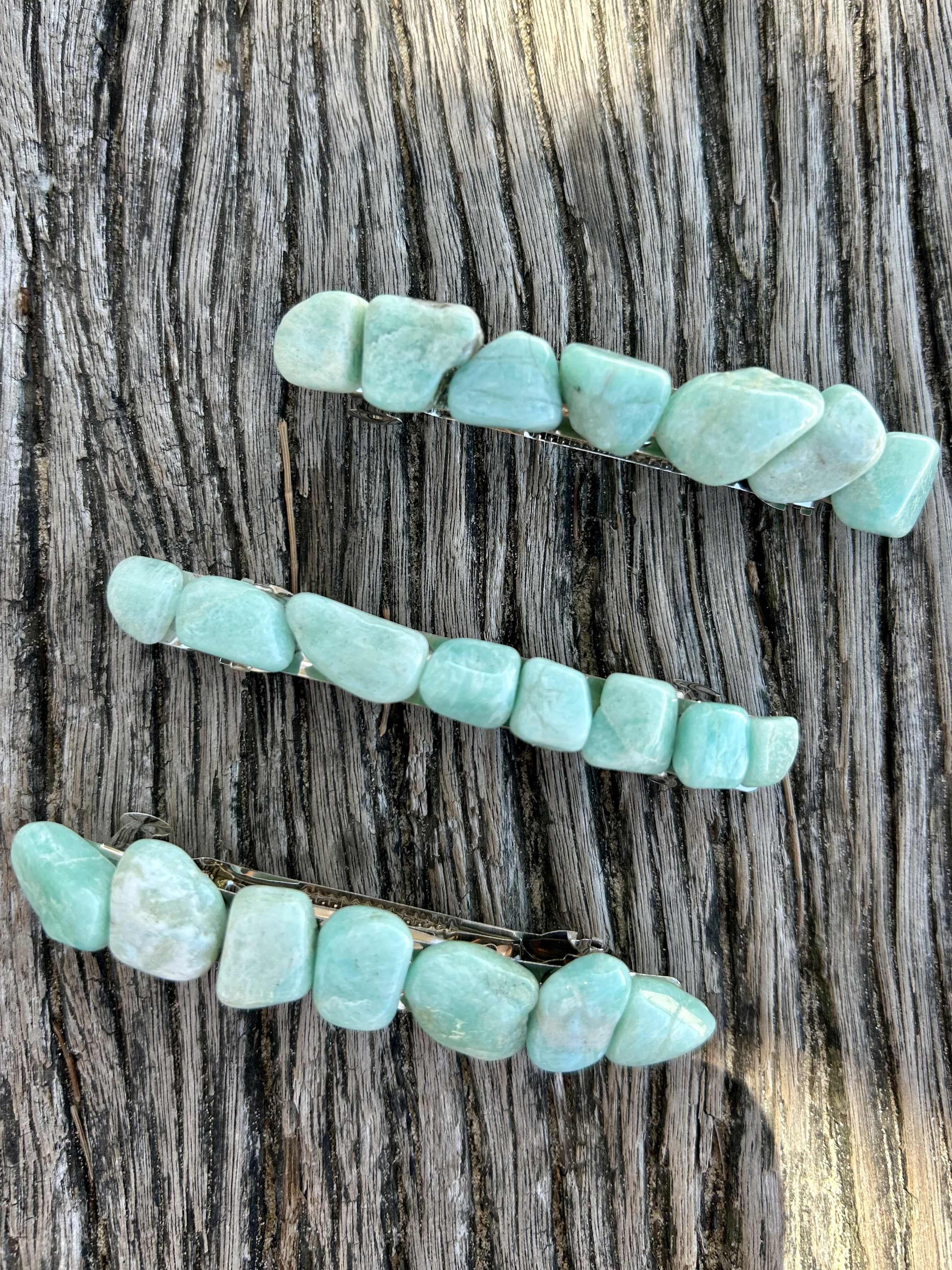 Amazonite Hair Clip