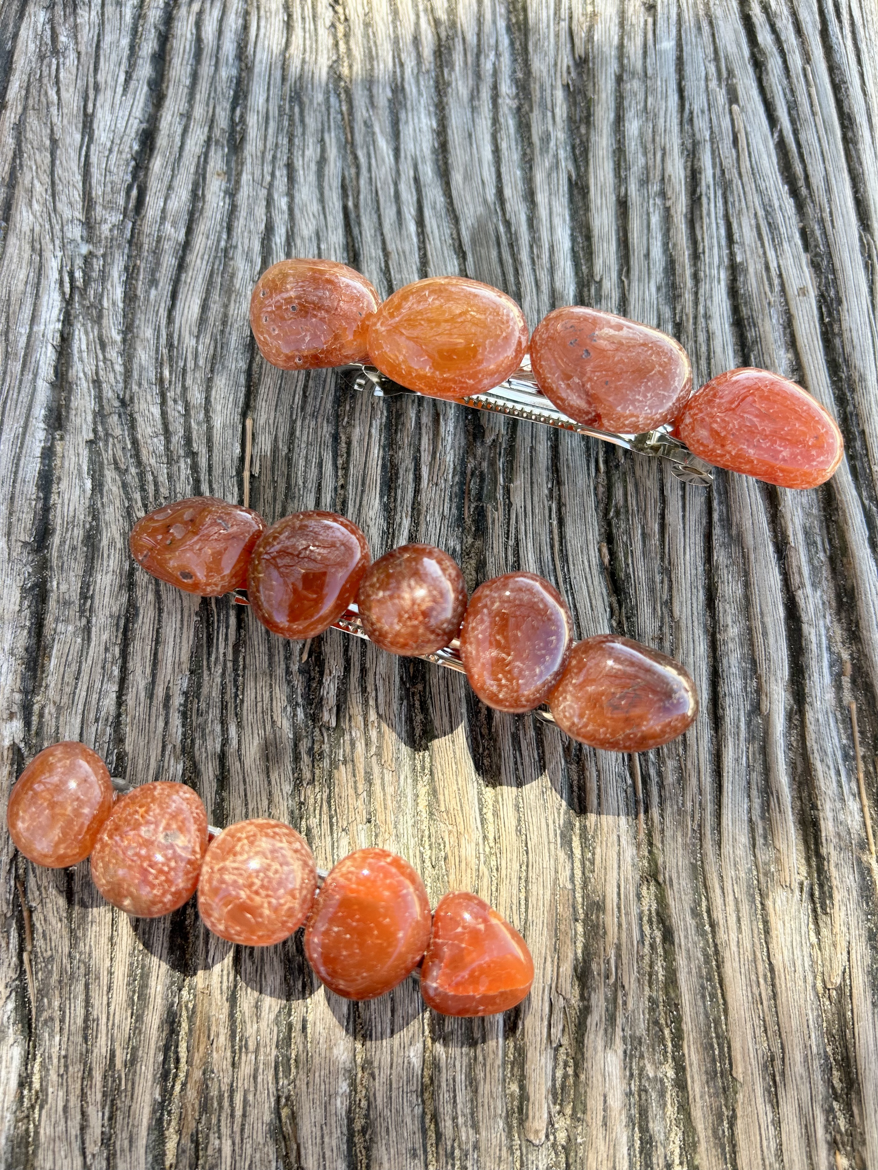 Carnelian Hair Clip
