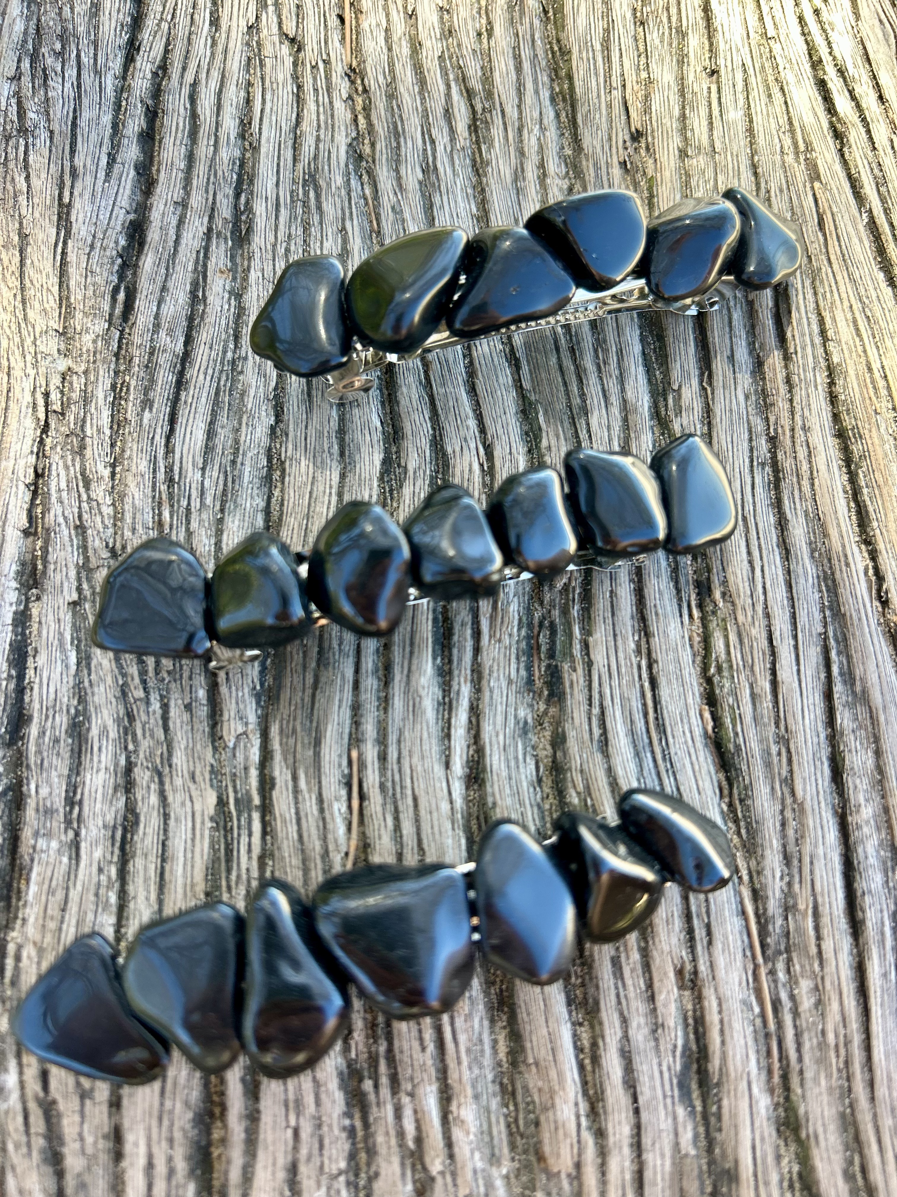 Black Obsidian Hair Clip