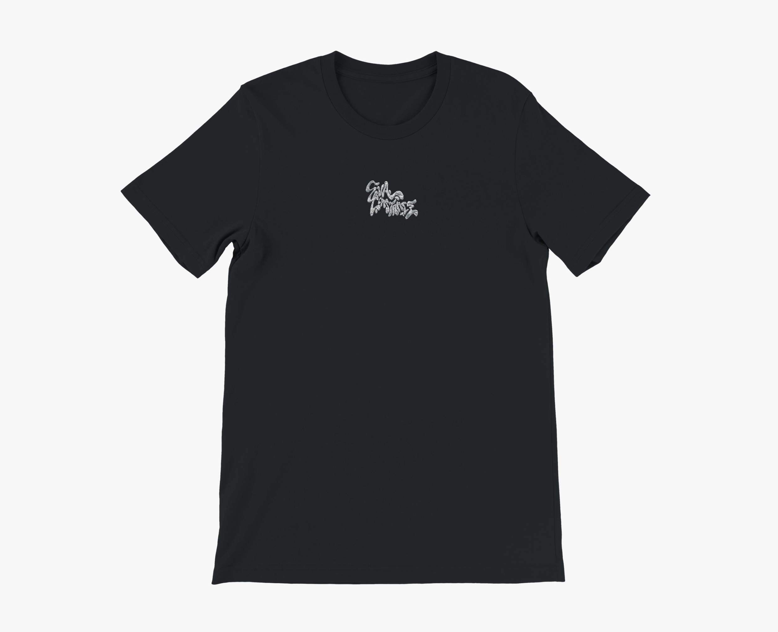 Eva Constance Premium Unisex V-Neck Black T-shirt Embroidered 