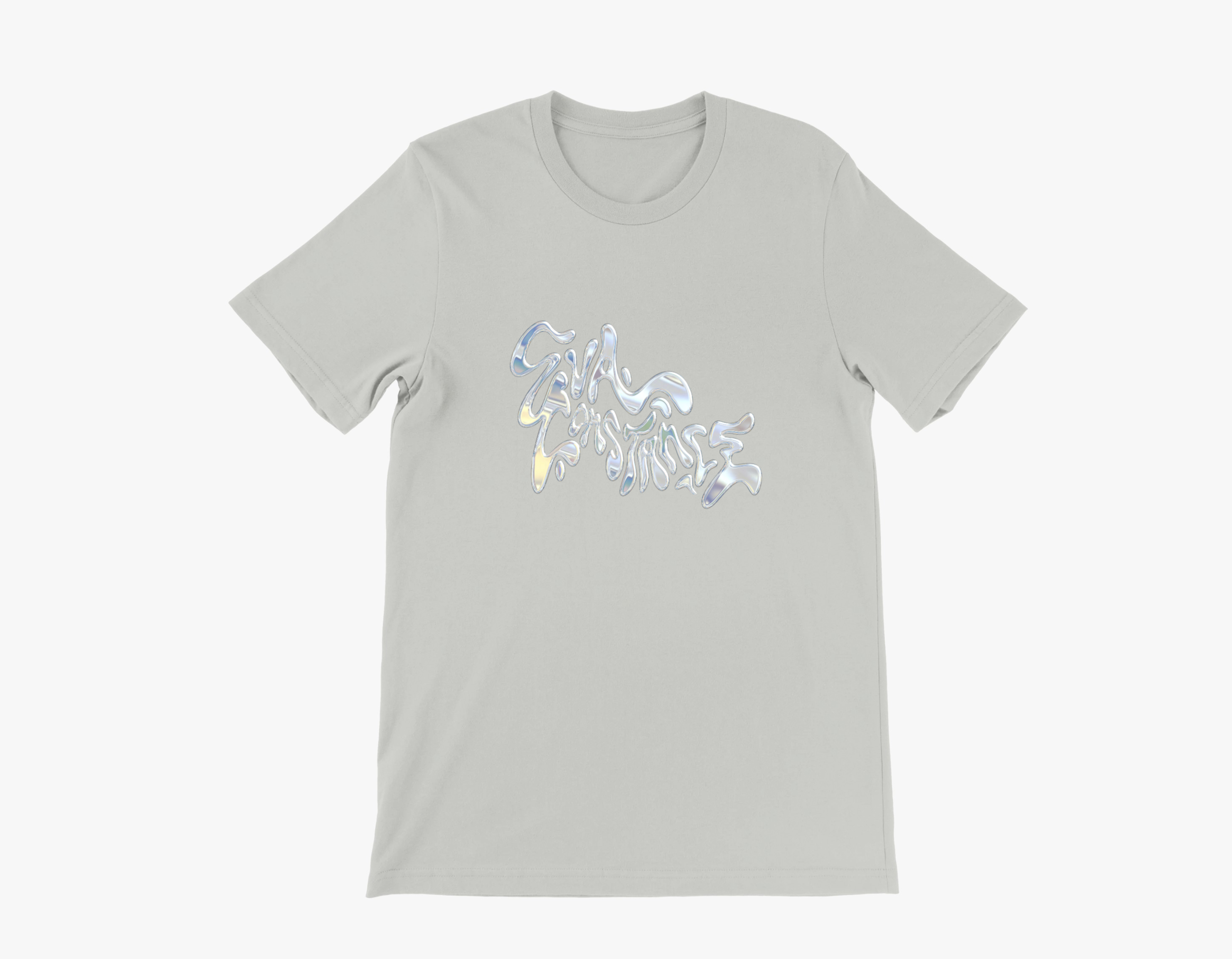 Eva Constance Logo Premium Unisex V-Neck T-shirt Silver
