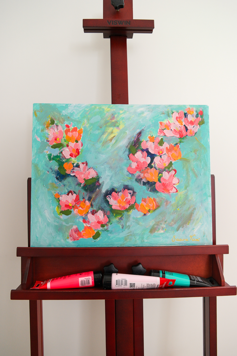 Mom's Garden, Peonies & Marigolds