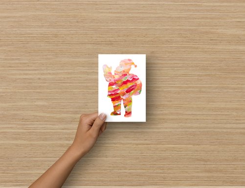 Christmas Card - Santa Claus (red) - Joulukortti