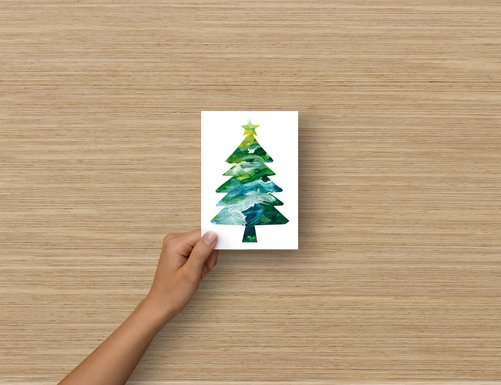 Christmas Card - Tree (green) - Joulukortti