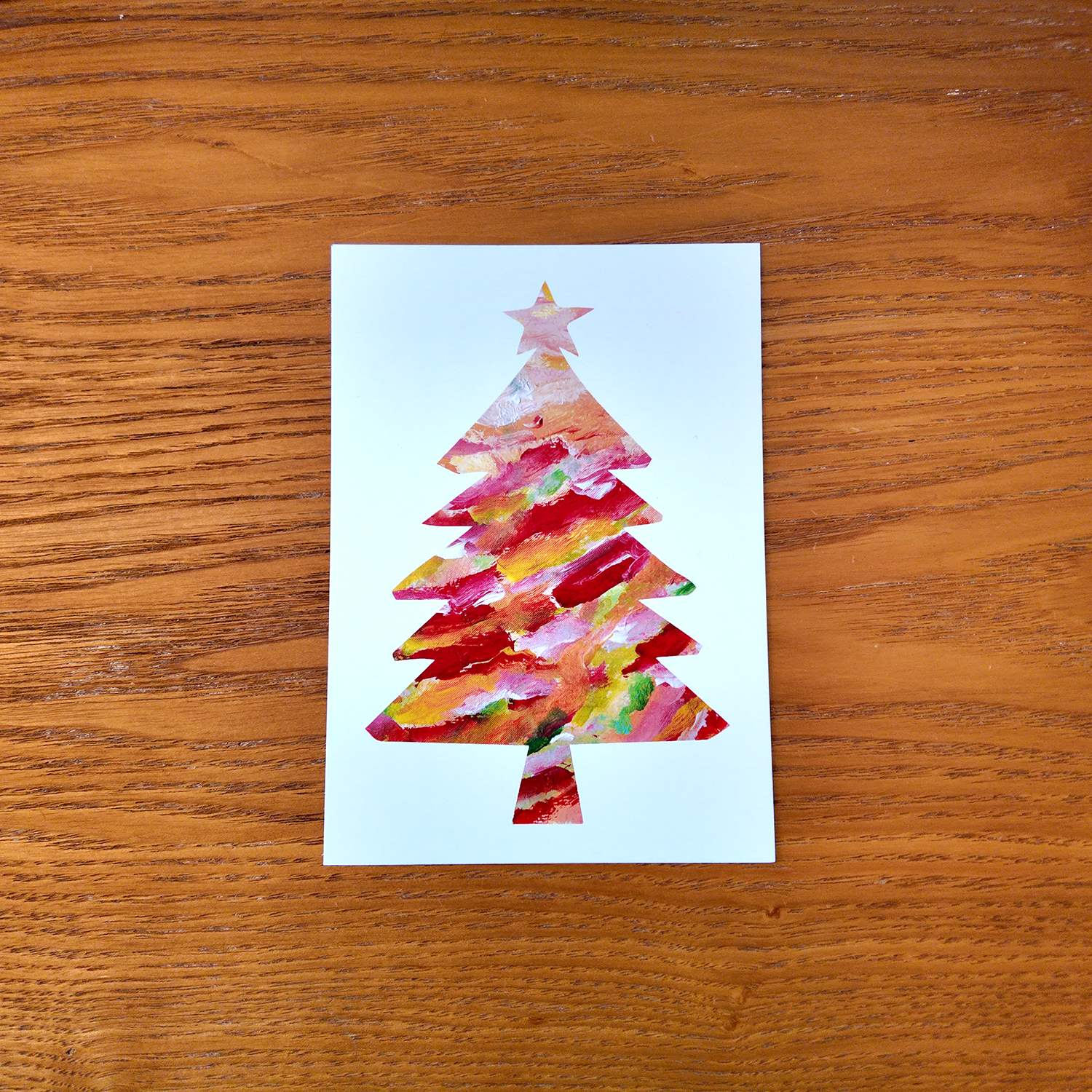 Christmas Card - Tree (red) - Joulukortti