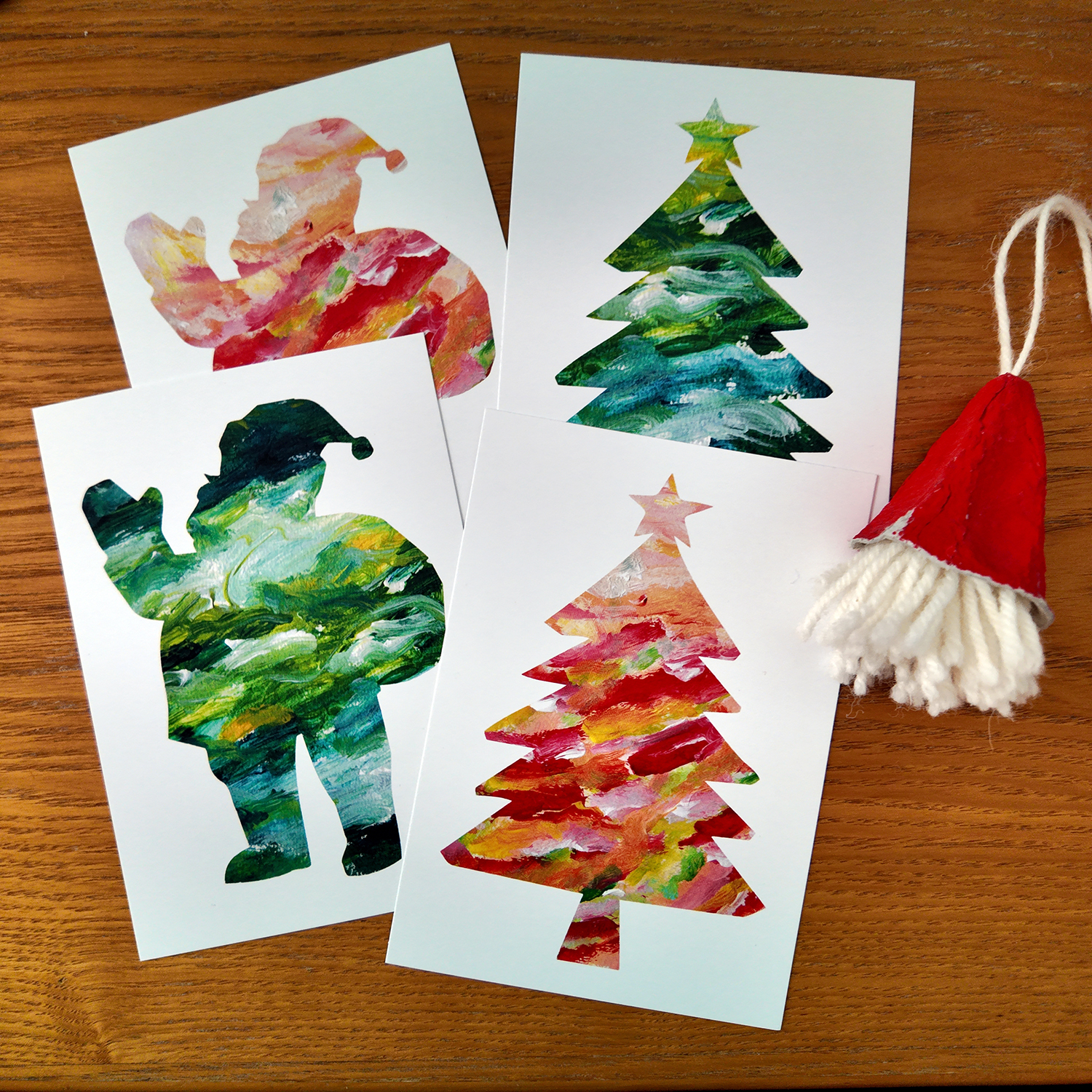 Christmas Card - Tree (red) - Joulukortti