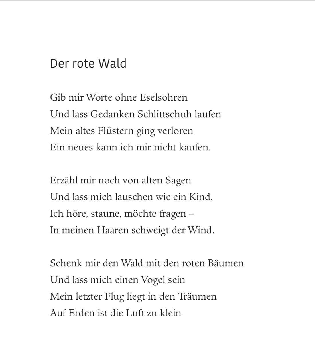 Weitere Gedichte