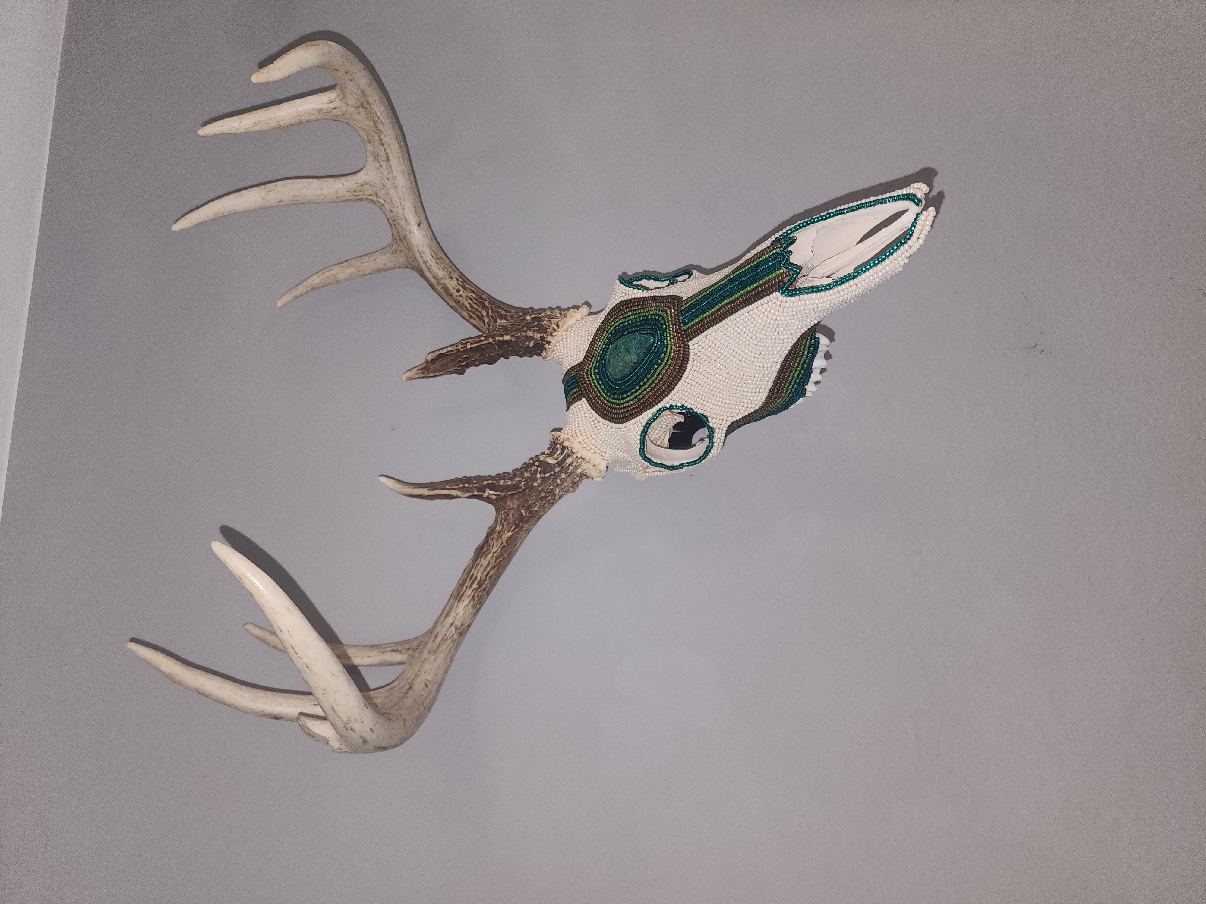 Shattuckite & Azurite Cream Buck
