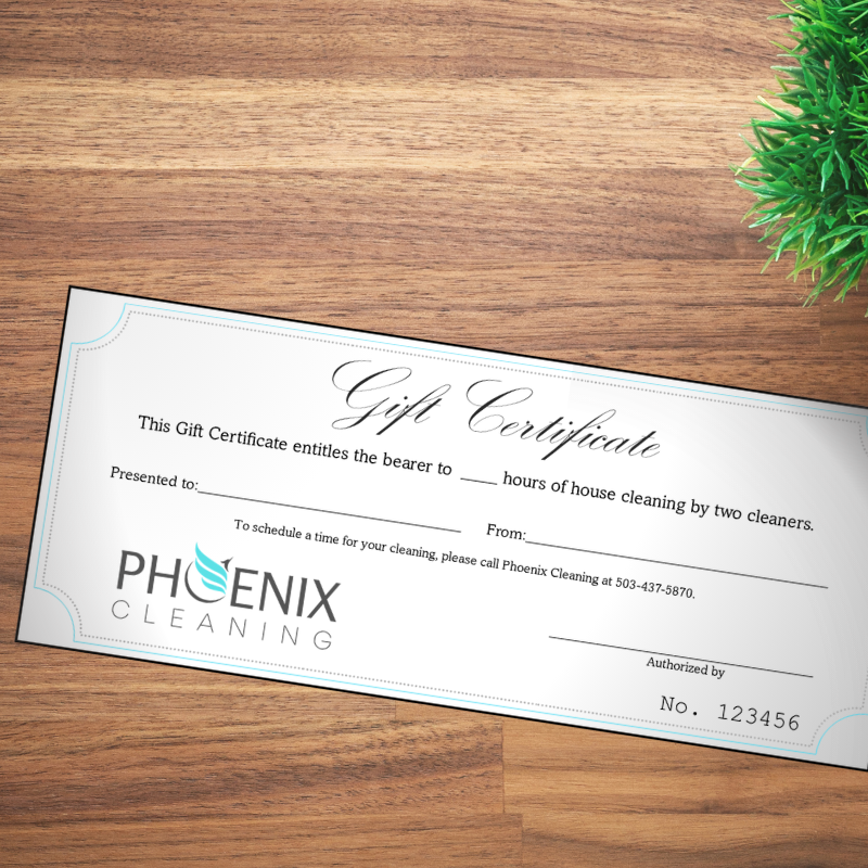 Gift Certificate - 1 Hour With Two Cleaners
