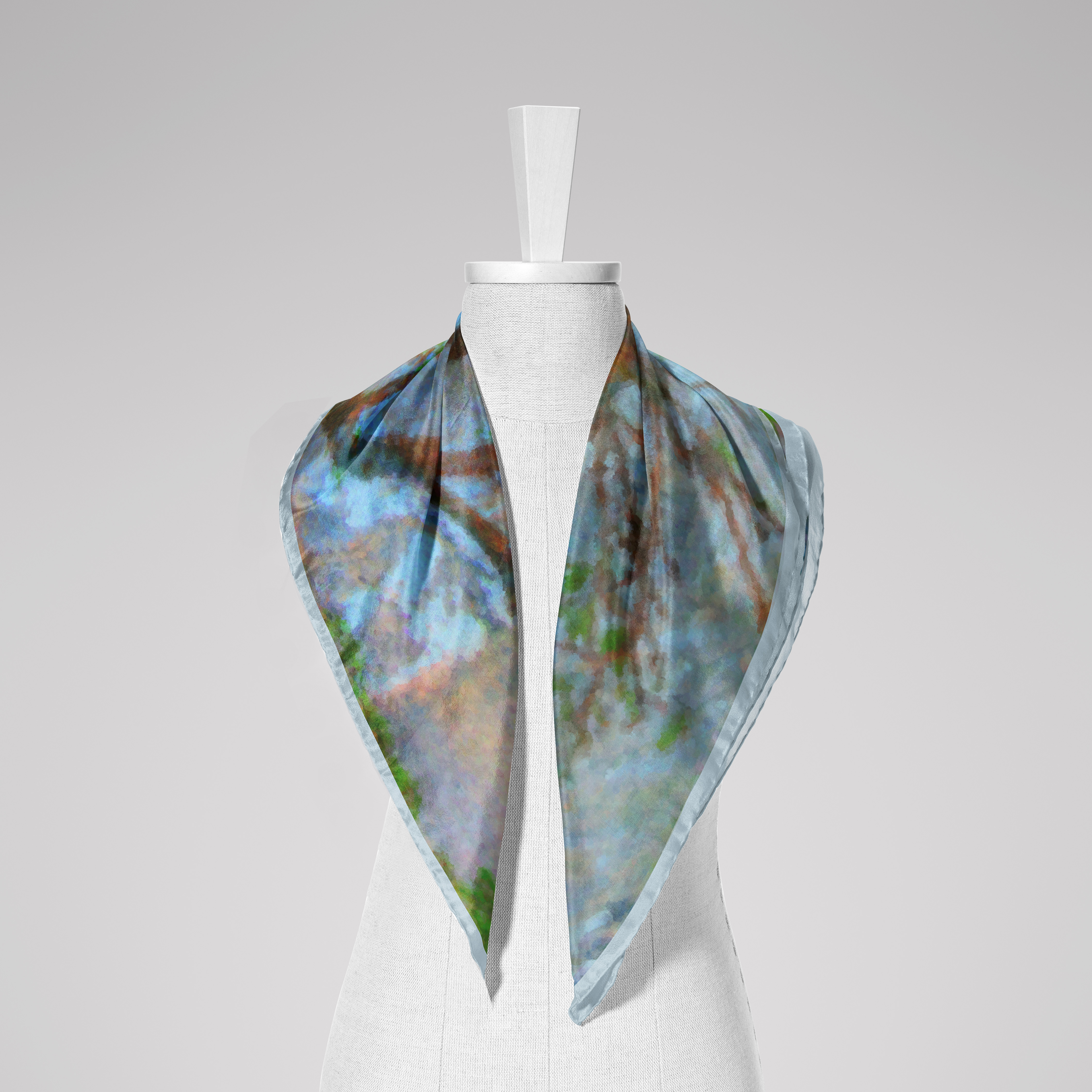 LENÇO PAISAGEM IMAGINÁRIA IV - SEDA TWILL