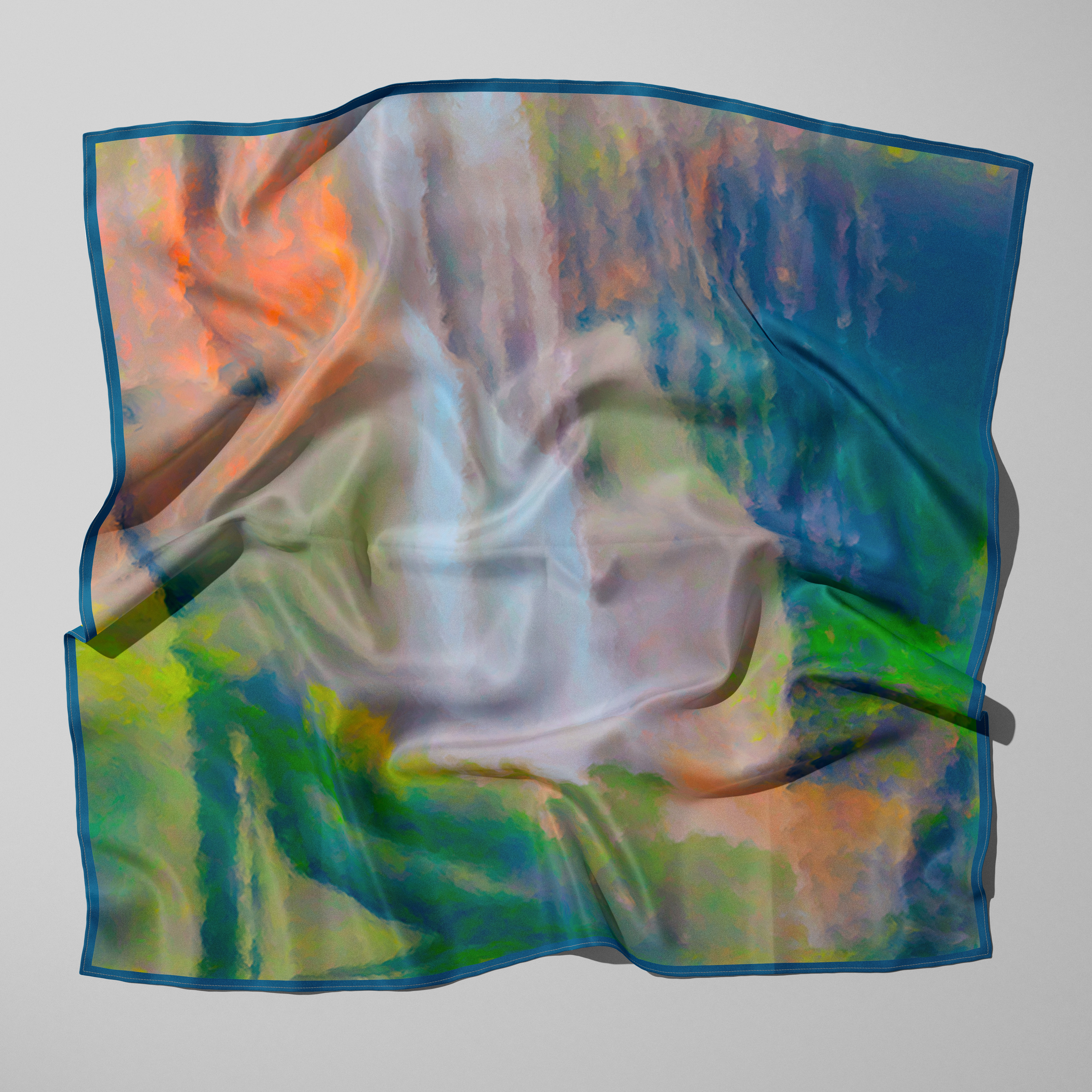 LENÇO PAISAGEM IMAGINÁRIA II - SEDA TWILL