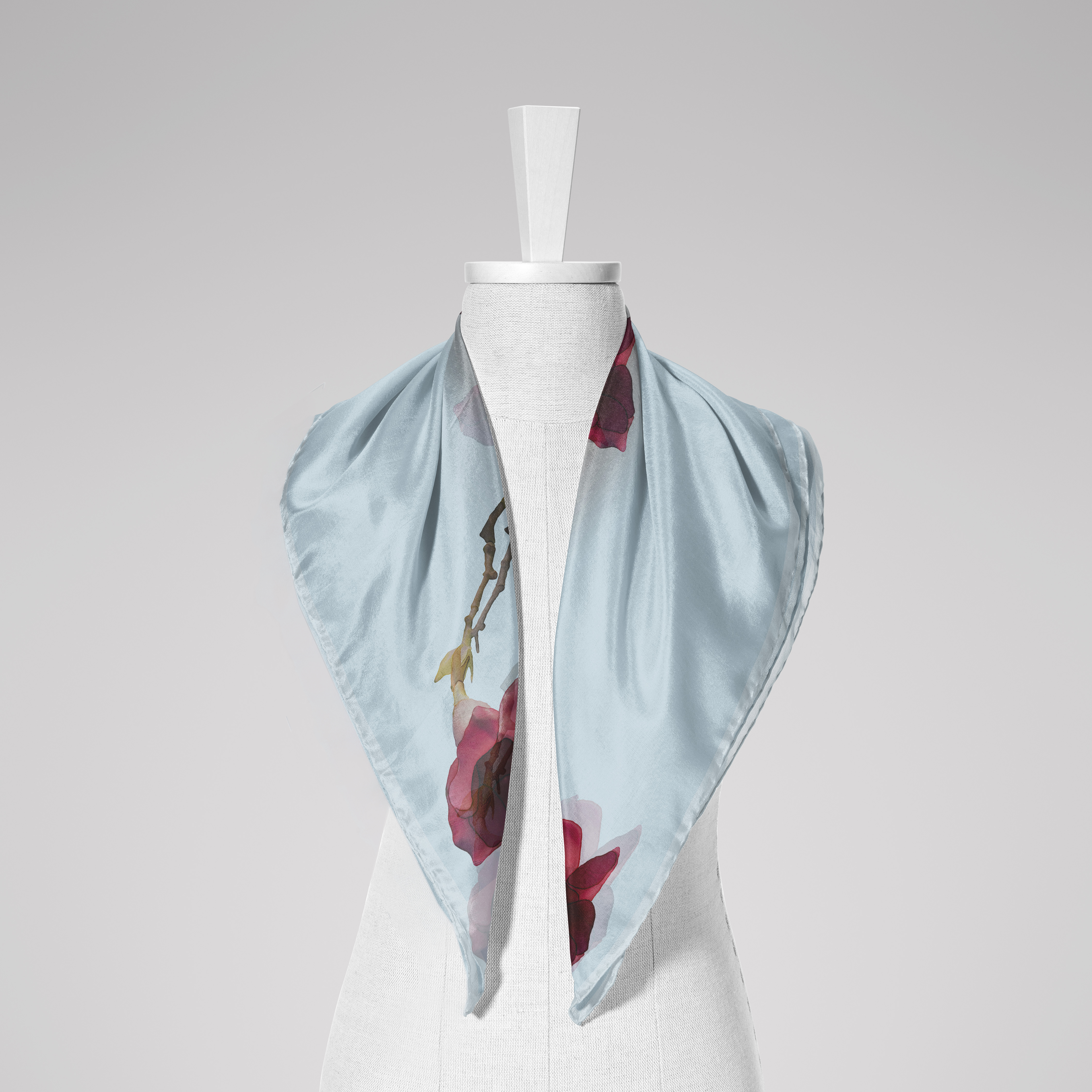 LENÇO FLORA - SEDA TWILL