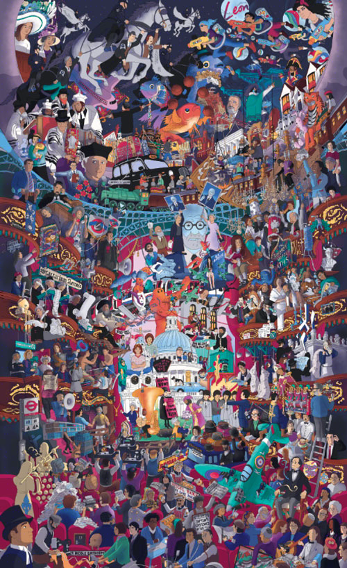 Stories of Jewish London: 80cm x 120cm