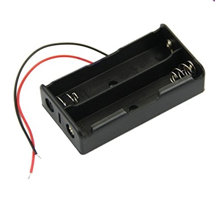 Black Plastic Storage Box Case Holder For Battery 2 x 18650 Cell Box, without cover - 3.7v