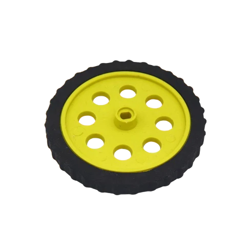 75mm x 8mm Hard plastic build rubber cover BLUE color BO motor compatible DIY project wheels