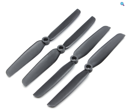 Pro-Range Propellers 2pairs  Polycarbonate Bullnose Black - 125mm