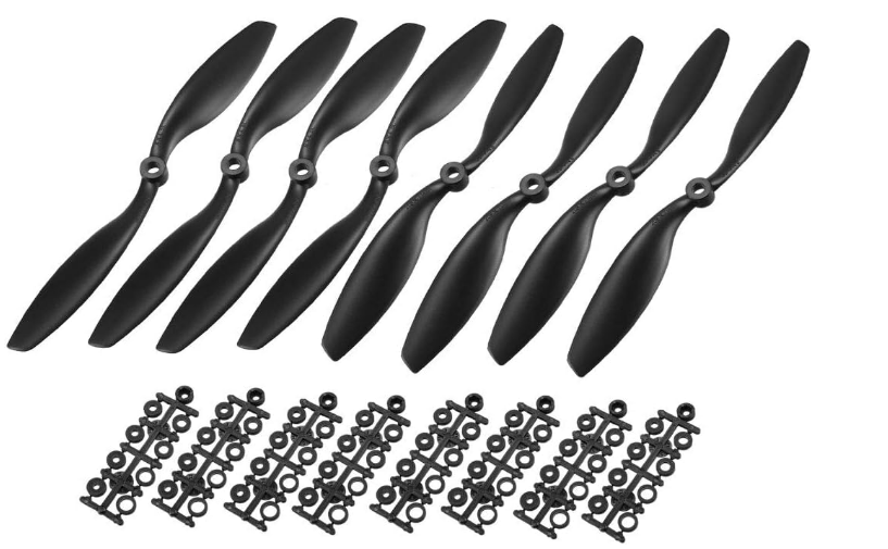 Propellers 8045(8X4.5) ABS Black 1CW+1CCW-1pair