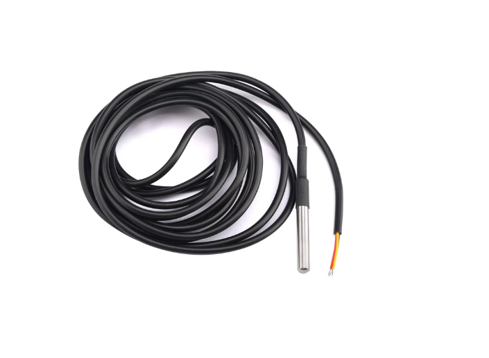 DS18B20 Water Proof Temperature Probe Sensor – Black