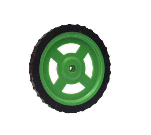 75mm x 8mm Hard plastic build rubber cover RED color BO motor compatible DIY project wheels