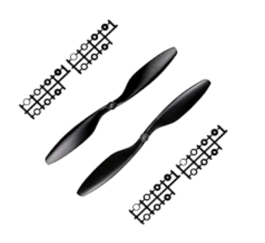 Propellers7038(7X3.8) Carbon Nylon Props Black 1CW+1CCW-1pair