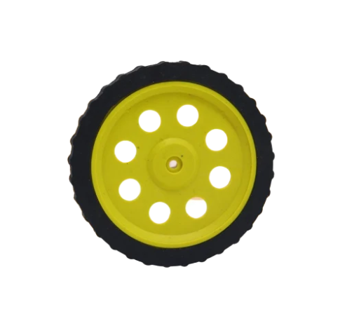 75mm x 8mm Hard plastic build rubber cover BLUE color BO motor compatible DIY project wheels