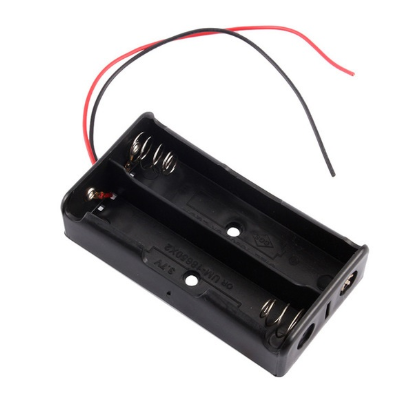 Black Plastic Storage Box Case Holder For Battery 2 x 18650 Cell Box, without cover - 3.7v