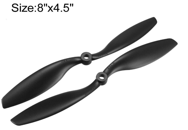 Propellers 8045(8X4.5) ABS Black 1CW+1CCW-1pair