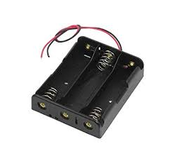 Black Plastic Storage Box Case Holder For Battery 3 x 18650 Cell Box, Without Cover - 3.7v