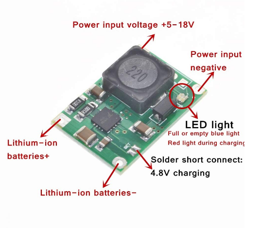 TP5100 4.2v and 8.4v Dual One/Two Battery Protection Board