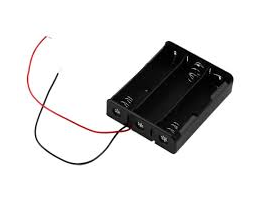 Black Plastic Storage Box Case Holder For Battery 3 x 18650 Cell Box, Without Cover - 3.7v