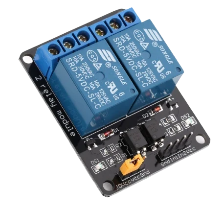 5V Dual Channel Relay Module with Optocoupler