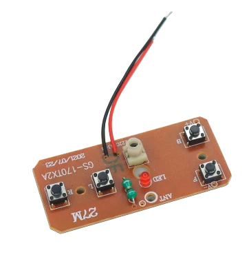27MHz 4CH RC Remote Control Board Two-Way RC Radio Transmitter and Receiver Board with Antenna for Toy Car