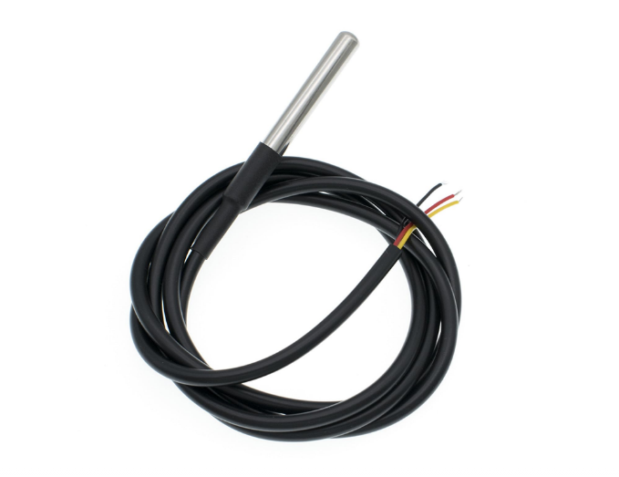 DS18B20 Water Proof Temperature Probe Sensor – Black