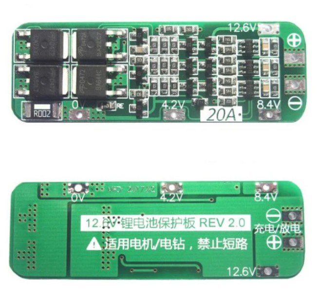 3 Series 20A 18650 Lithium Battery Protection Board