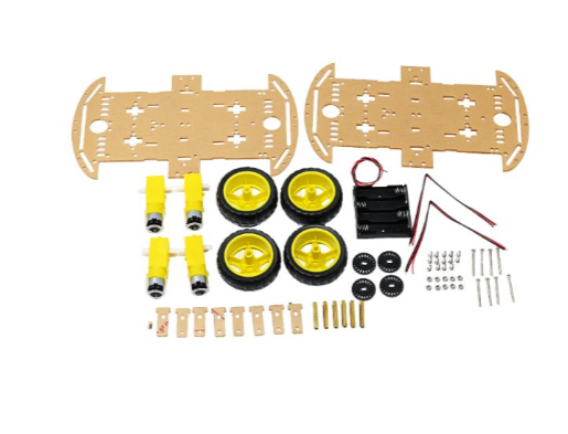 Longer version of 4WD Double Layer Smart Car Chassis Kit