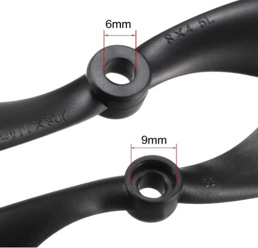 Propellers 8045(8X4.5) ABS Black 1CW+1CCW-1pair