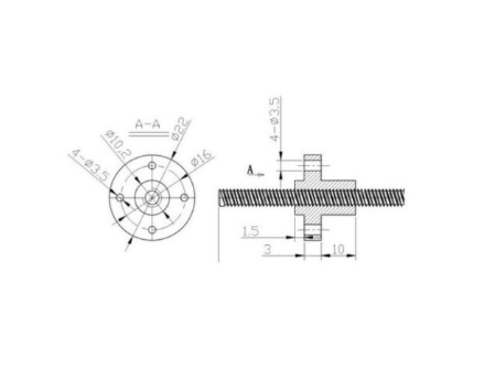 3d Printer CNC Lead Copper Nut for 8mm Screw
