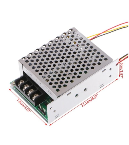 12V 24V 36V 40A PWM DC Motor Speed Controller Forward Reverse Adjustable Knob Switch with Case