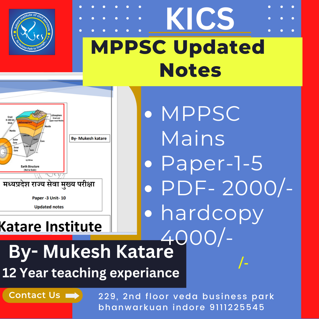 MPPSC Mains Paper 1 to 5 updated notes