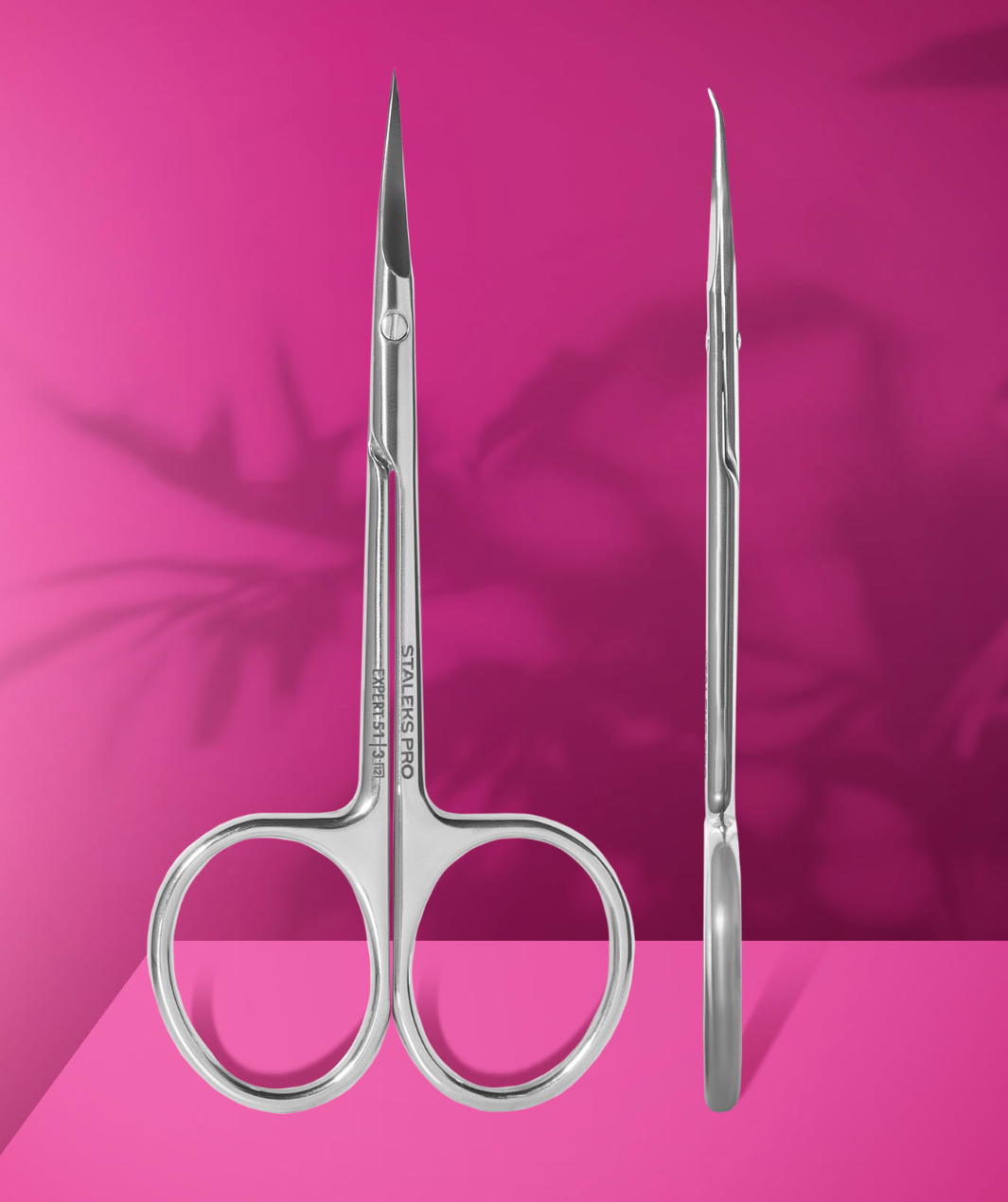 Professional cuticle scissors Staleks EXPERT 51 TYPE 3 with a hook