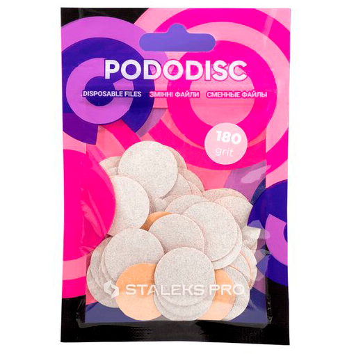 Pedicure disk STALEKS PRO M White 180 grit, 50 pcs