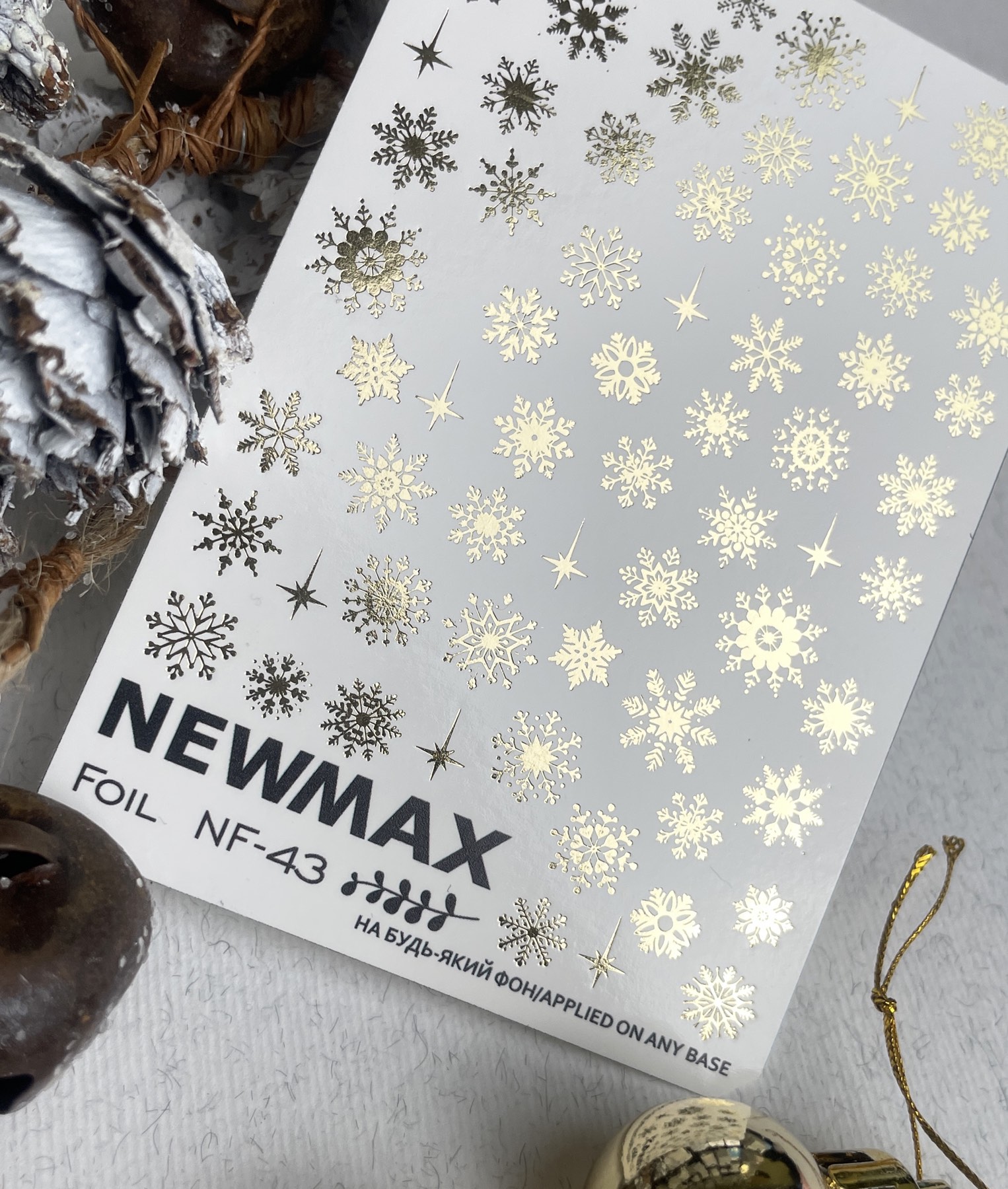 Slider design Foil NF 43 golden snowflakes