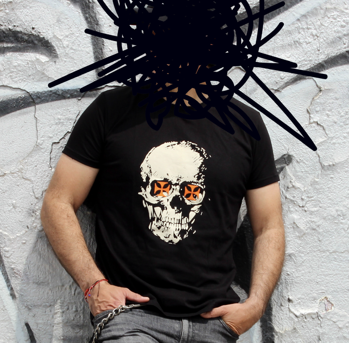 Skull Templar Print T-shirt