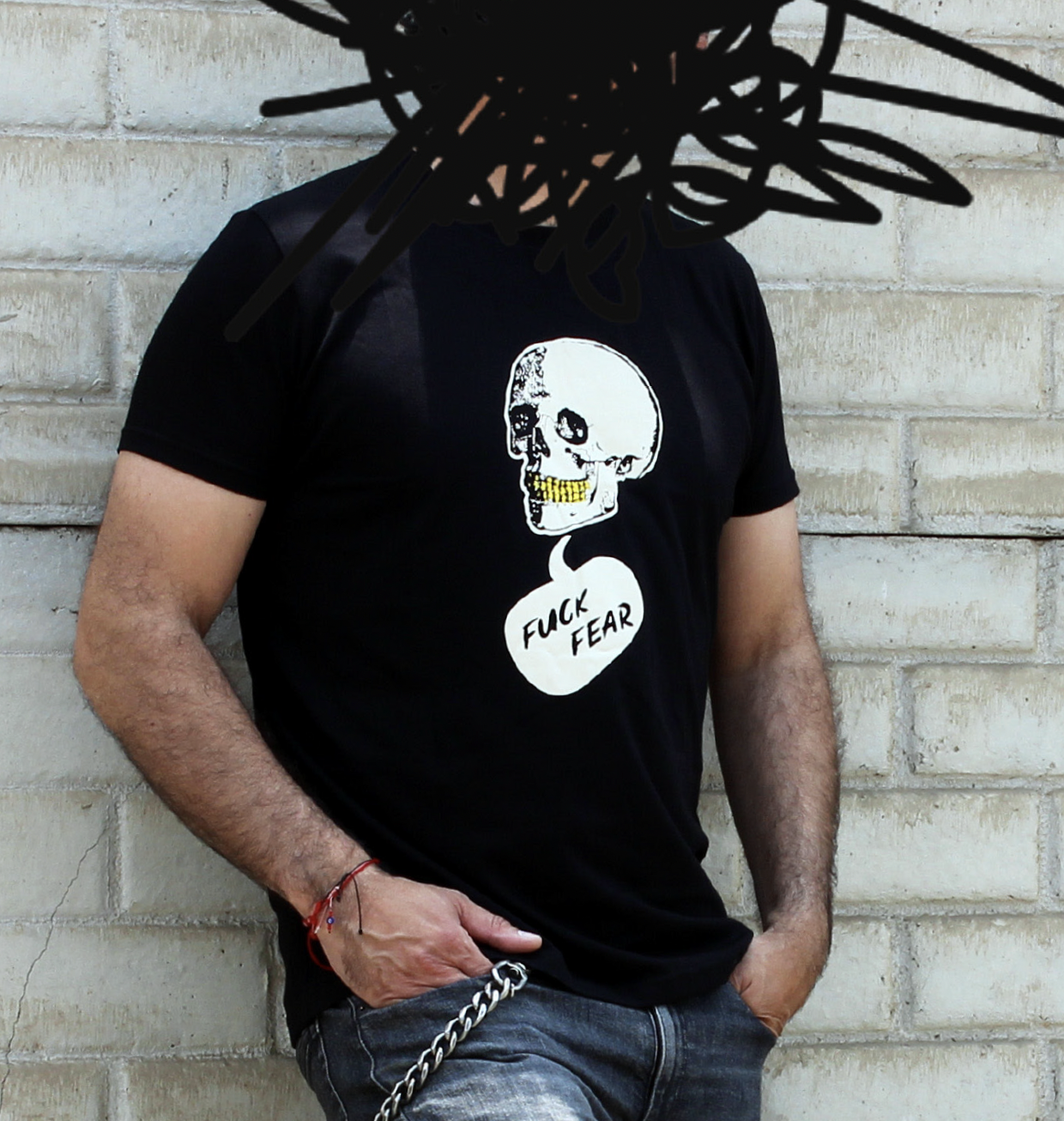 Skull Graphic Fuck Fear T-Shirt