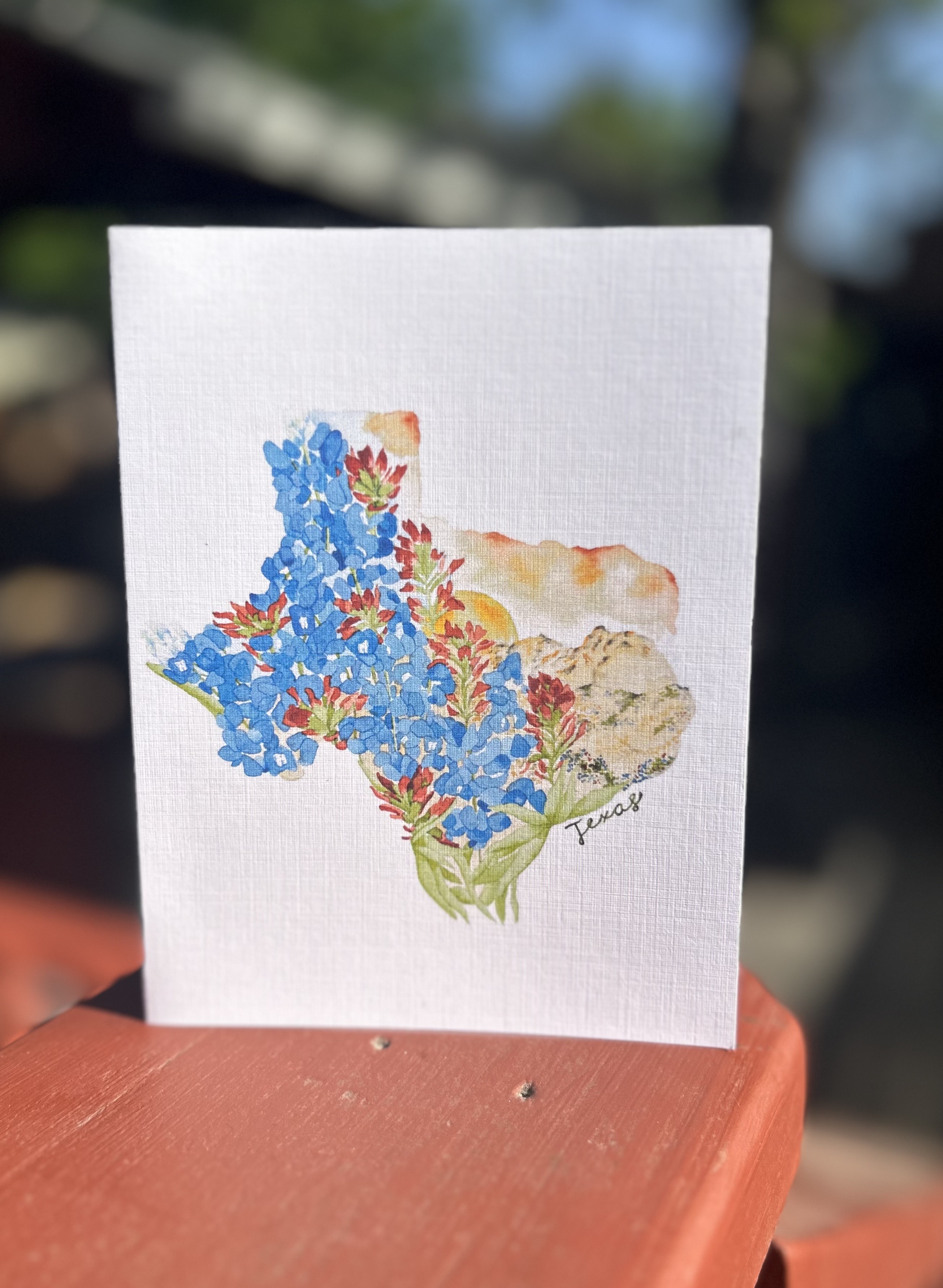 Floral Texas Greeting Card