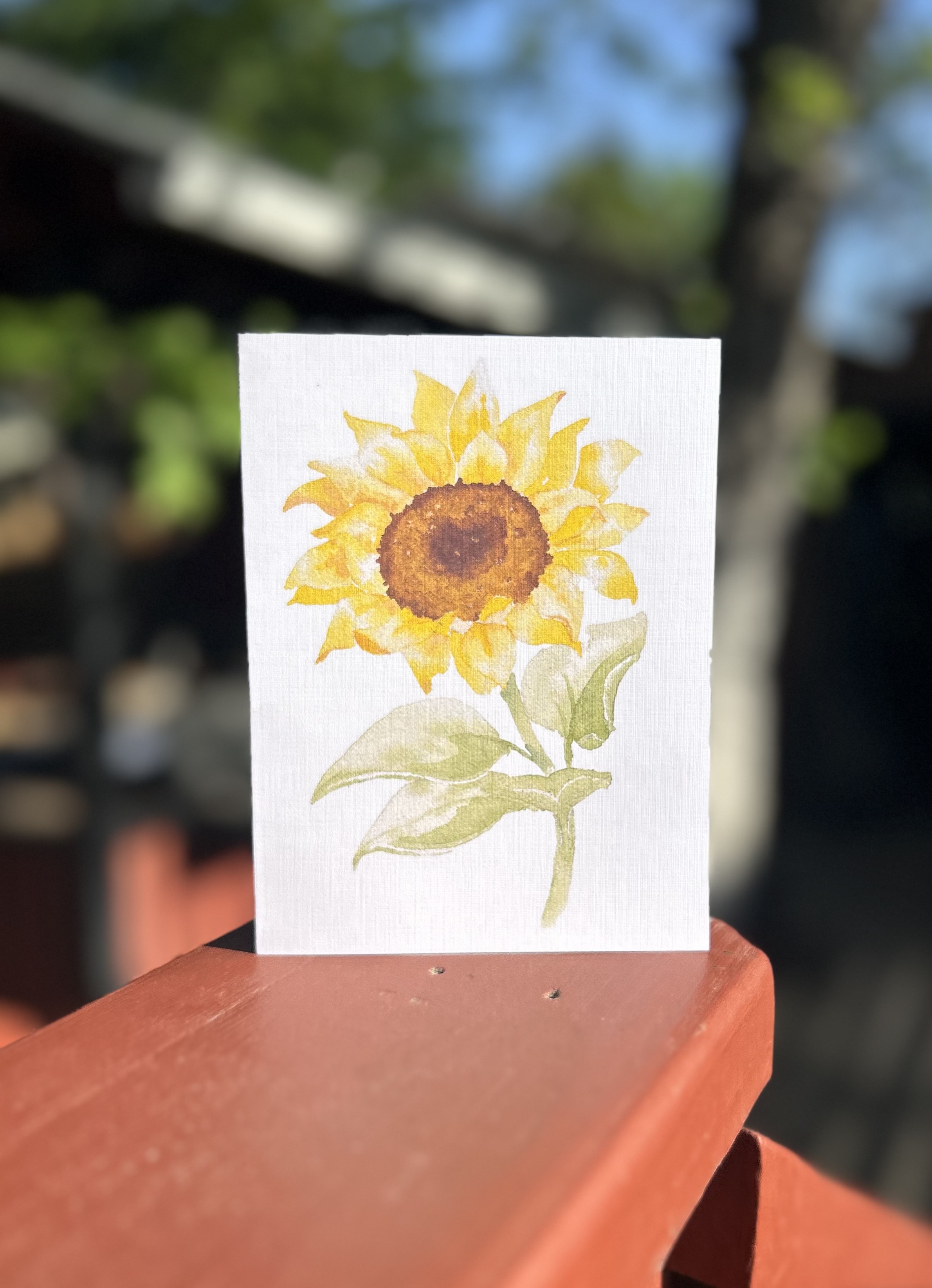 Sunflower greeting card