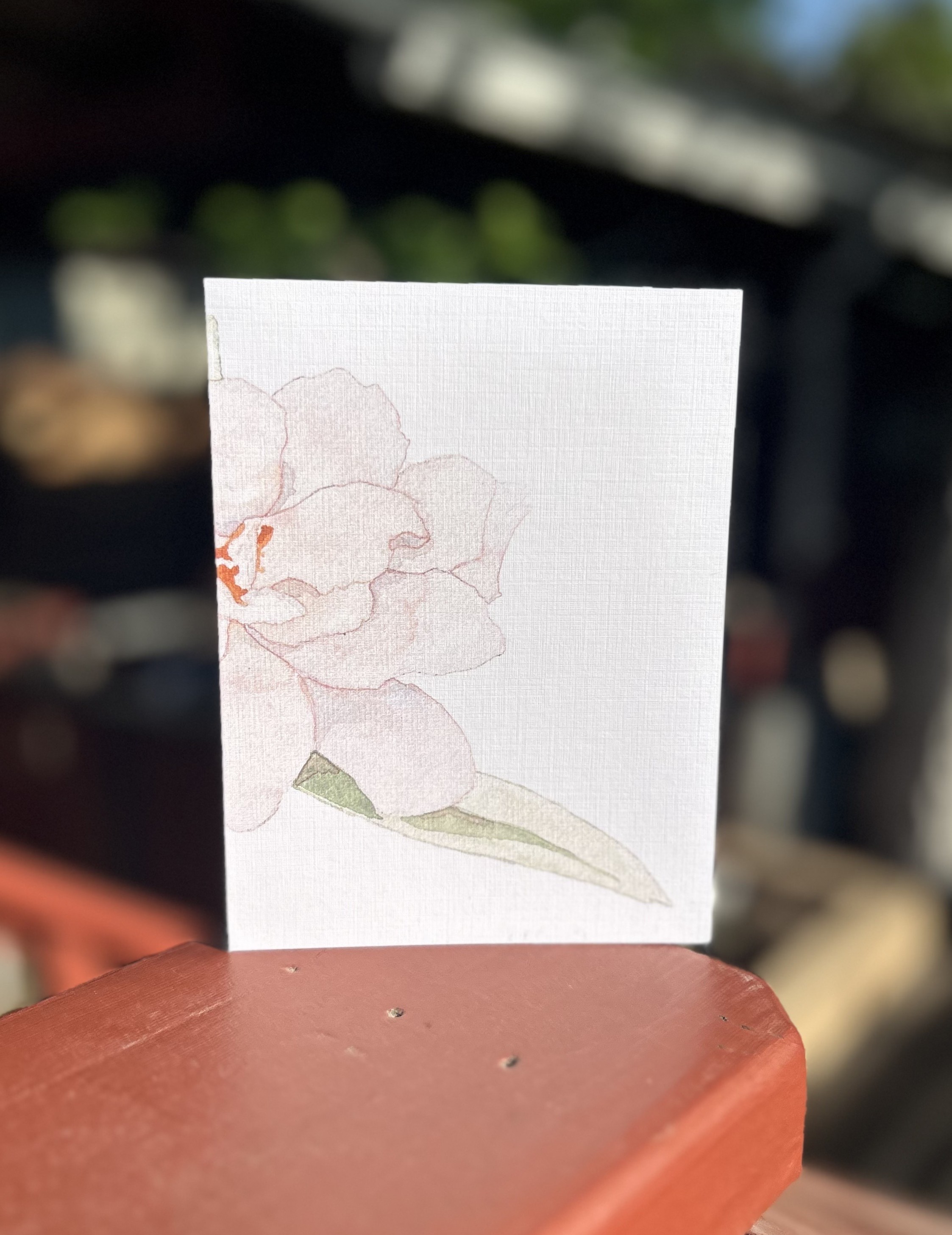 Gardenia greeting card